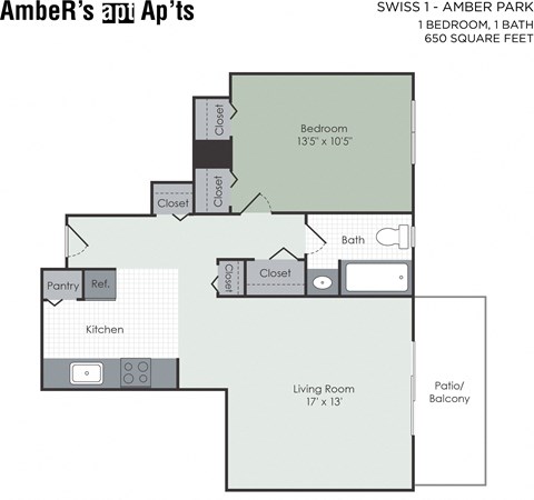 1 bedroom floor plan layout
